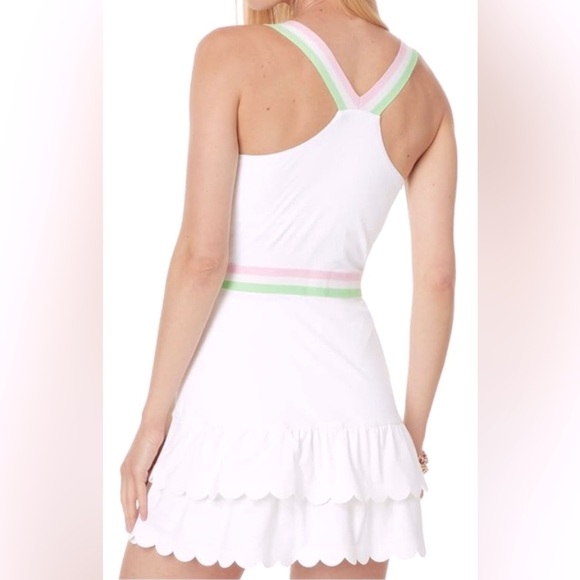 Lilly Pulitzer “Lollo” Luxletic Active Dress Resort White Pink Trim Size XL NWT - Picture 10 of 10